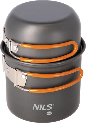 Set de vase de camping cu tacâmuri NILS Camp, 2 piese