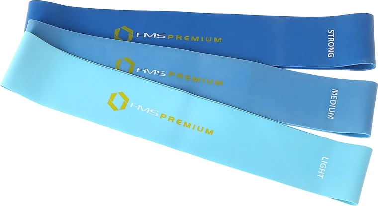 Set de benzi elastice de rezistență HMS Premium – set 3 niveluri