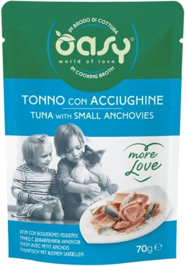 Oasy pliculeț More Love – ton cu anșoa mici 70 g