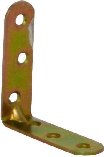 Colțar de montaj cu nervură 60 × 18 × 2 mm, zinc galben (15 buc)