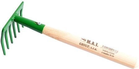 Grebla de mână cu coadă, 6 dinți, 24 cm