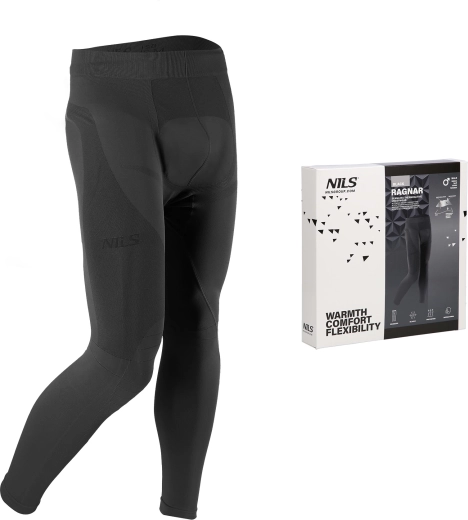 Lenjerie termică bărbătească pantaloni NILS Ragnar negri