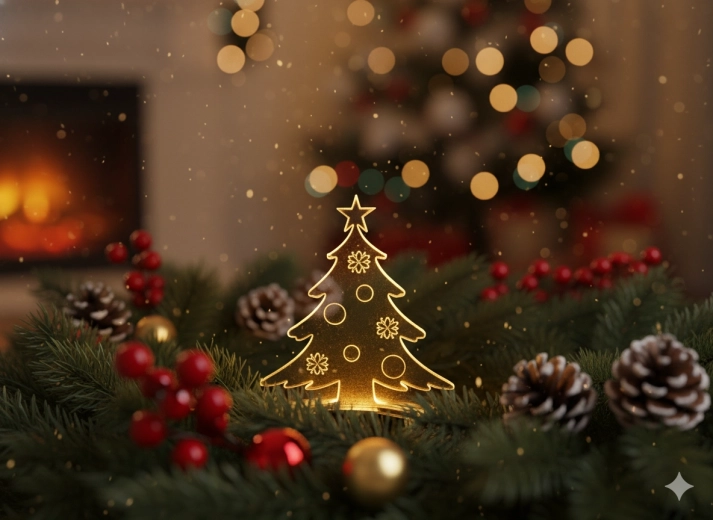 Set de 5 decorațiuni LED cu prinderi diferite și telecomandă 10,5 cm