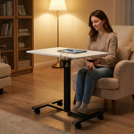 Reglaj pneumatic al înălțimii pentru lucru așezat și în picioare
