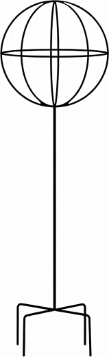 Spalier metalic pentru plante cățărătoare 50 × 10 cm – negru