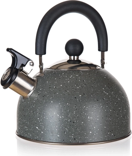 Ceainic din inox cu fluier Granite Grey 1,7 l