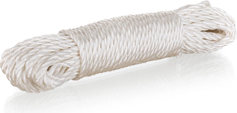 Sfoară albă pentru rufe din polipropilenă 20 m