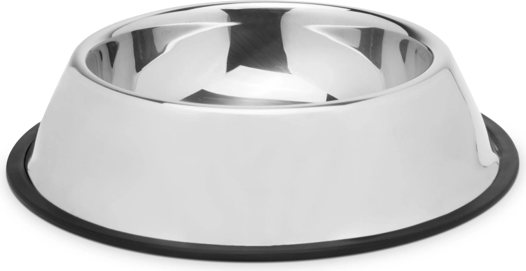 Bol din inox pentru câini cu inel antiderapant, 22 cm