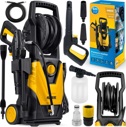 Curățător cu presiune înaltă cu furtun rulat 1800 W Humberg HM-300, 230 bar