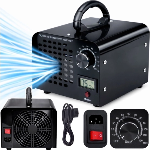 Generator de ozon LEAN 60.000 mg/h cu LCD și temporizator