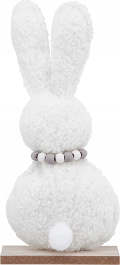 Figurină decorativă iepuraș alb 19 cm