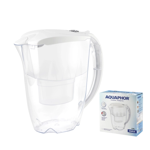 Cană filtrantă Aquaphor Simple 2,8 l albă