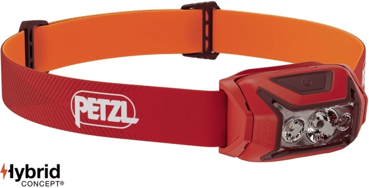 Petzl Actik lanternă frontală 450 lm, roșie