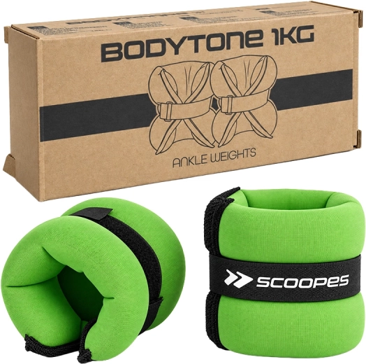 BodyTone greutate pentru încheietură 1 kg verde - 1 bucată