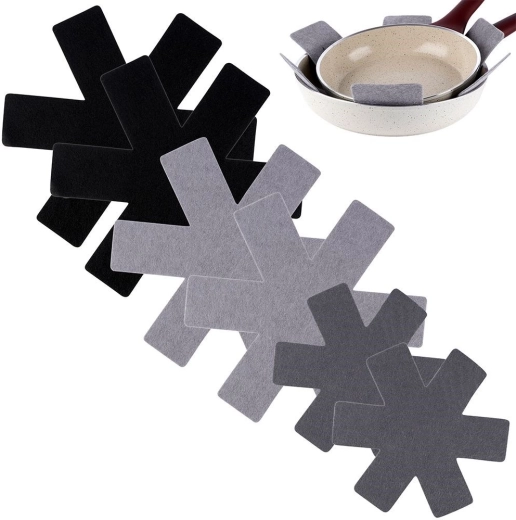 Inserturi de protecție din pâslă pentru tigăi 6 buc (38/35/26 cm)