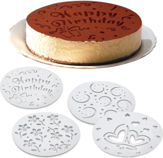 Șabloane pentru decorarea torturilor – set 4 modele, 20 cm