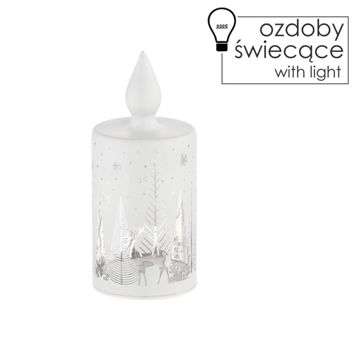 Lumânare LED albă 7,5 × 17 cm