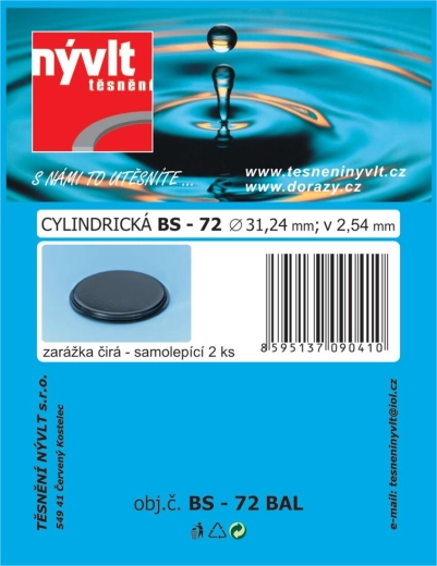 Opritor autoadeziv transparent cilindric 31,2 × 2,5 mm (2 buc)