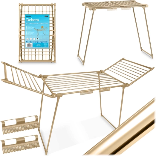 Uscător de rufe pliabil pe stativ Massido Debora Gold 19 m