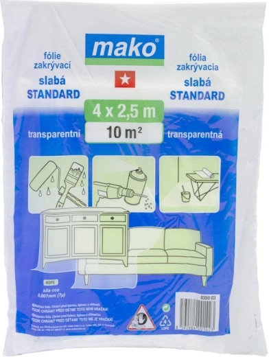 Folie de acoperire 4 × 2,5 m, 7 µm