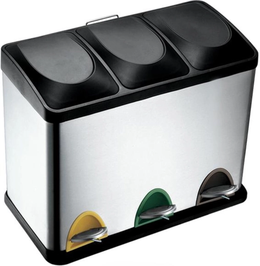 Coș din inox pentru colectare selectivă 45 l