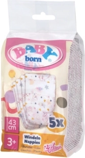 BABY born scutece pentru păpuși 43 cm (5 buc)