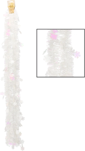 Ghirlandă decorativă albă de Crăciun 2 m