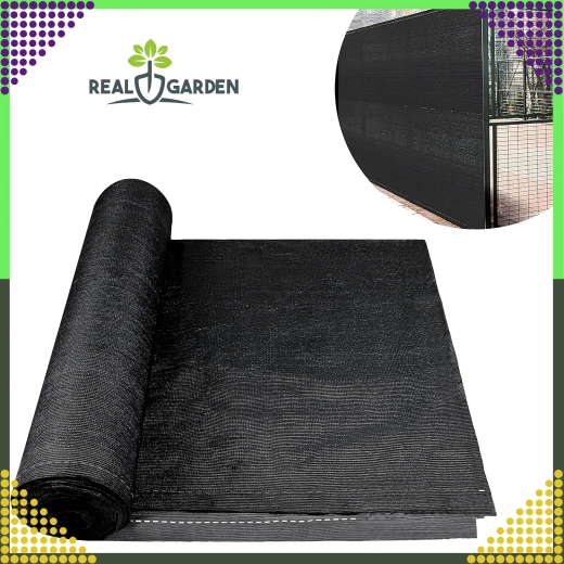 Plasă de umbrire și camuflaj 1,5 × 25 m, 180 g/m², 95 %, protecție UV – neagră