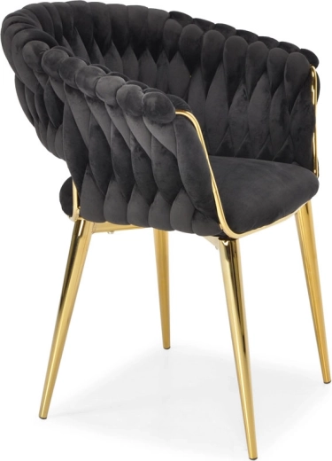 Catifea luxoasă în negru intens