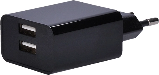 Solight adaptor de încărcare USB cu 2× USB, 3100 mA, negru
