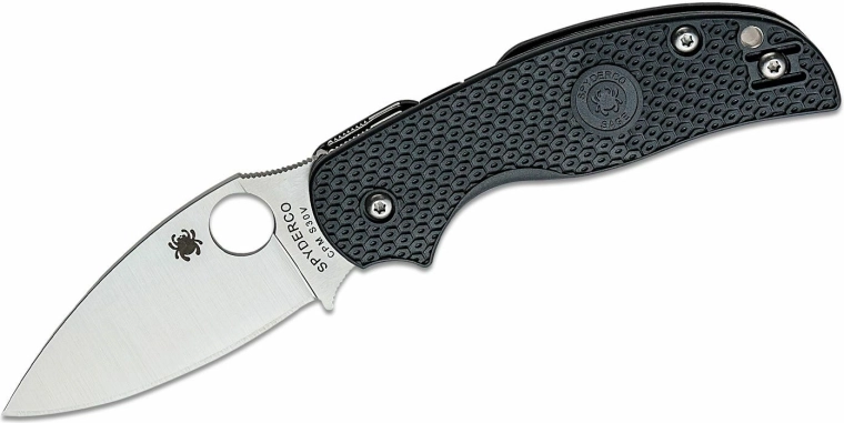 Spyderco Sage 5 Lightweight cuțit de buzunar 7,6 cm, satin, negru, FRN