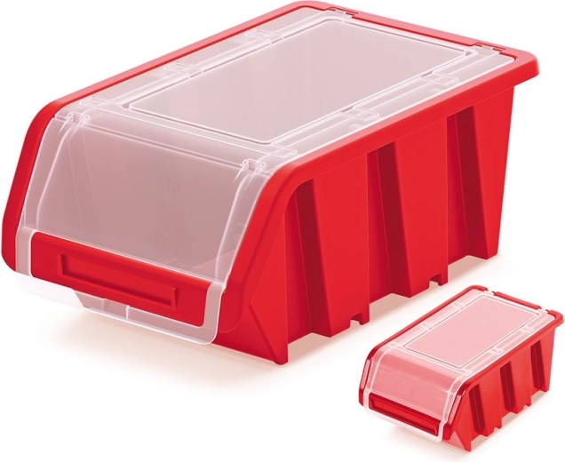 Cutie de depozitare din plastic cu închidere TRUCK PLUS 230 × 160 × 120 mm, roșie