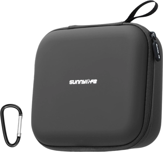 Husă din piele Sunnylife cu buzunar din plasă pentru DJI Neo 2, neagră