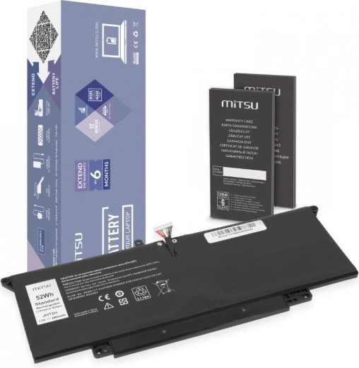 Baterie MITSU pentru Dell Latitude 7410 2‑în‑1 / 7310 2‑în‑1 (JHT2H), 6800 mAh, 52 Wh