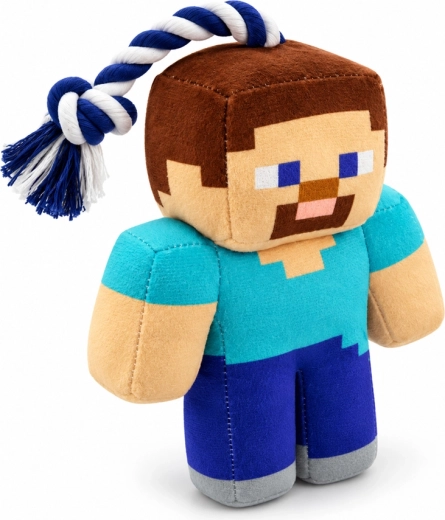 Jucărie Minecraft pentru câini cu frânghie Steve