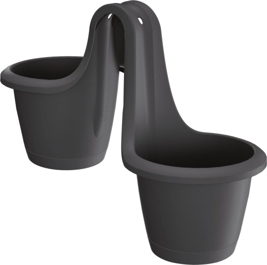 Ghiveci suspendat Respana Twins 46,3 cm antracit