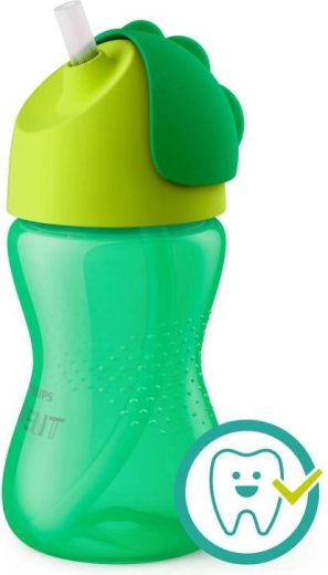 Căniță Philips AVENT cu pai flexibil 300 ml pentru băieți