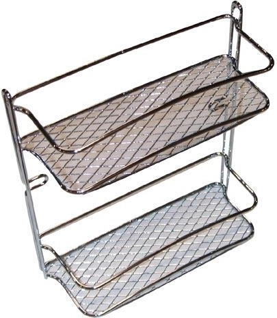 Etajeră de baie STAR, 2 etaje, crom, 23 × 10 × 26 cm