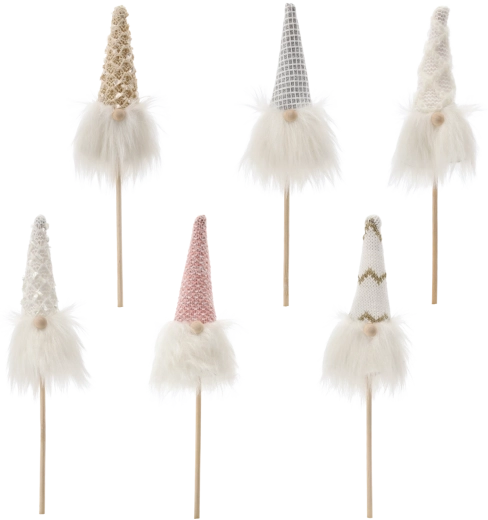 Spiriduș de Crăciun pe băț pentru ghiveci 24 cm