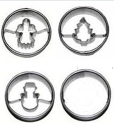 Forme pentru tăiat biscuiți TORO 4 cm – set de Crăciun, 4 buc.