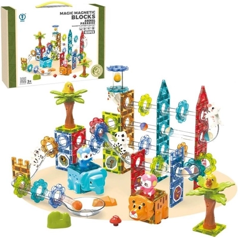 Joc de construcție magnetic cu pistă, 151 de piese
