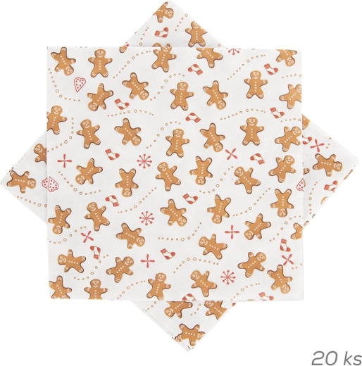 Șervețele de hârtie Turtă dulce 33 × 33 cm, 20 buc.