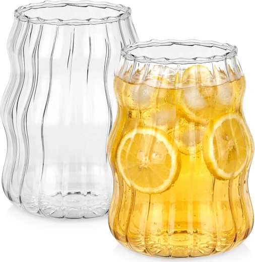 Pahare din sticlă borosilicată 580 ml, set 2 buc