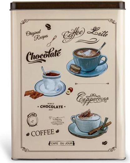 Cutie metalică Cafe9 du Jour dreptunghiulară 18 × 10 × 25 cm