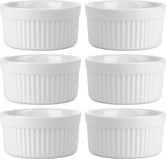 Set stilat de 6 boluri pentru copt