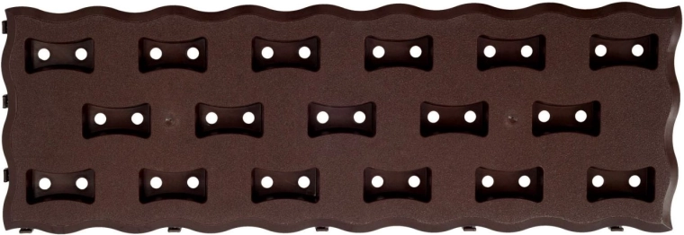 Cărare modulară pentru straturi, plastic maro 60 × 20 cm (8 buc, 0,95 m²)
