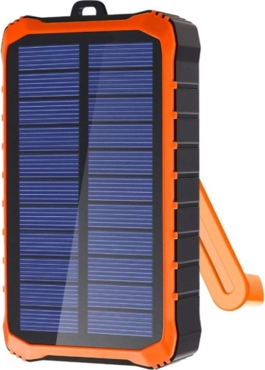 Power bank solar cu manivelă 12000 mAh – gri
