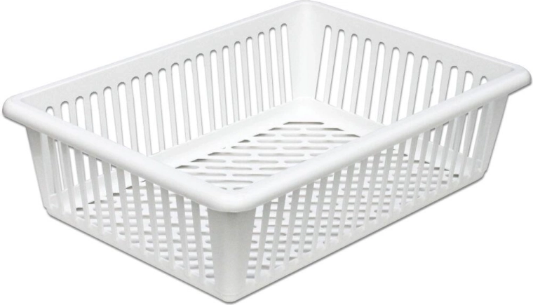 Coș de depozitare din plastic HANDY 40 × 28 × 11 cm, mix de culori