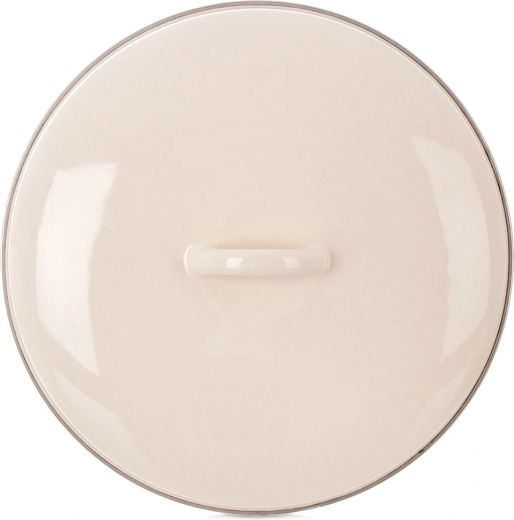 Capac smălțuit crem 29 cm