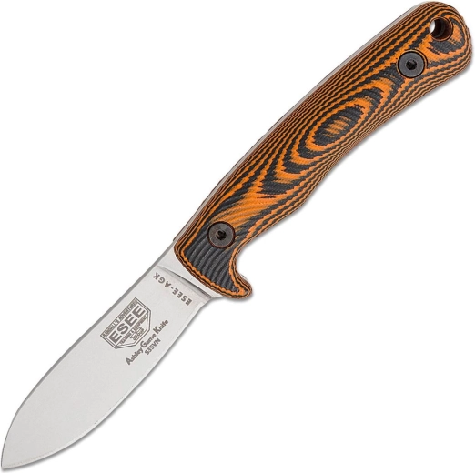 Cuțit de vânătoare ESEE AGK cu lamă CPM S35VN, stonewash, mâner G10
